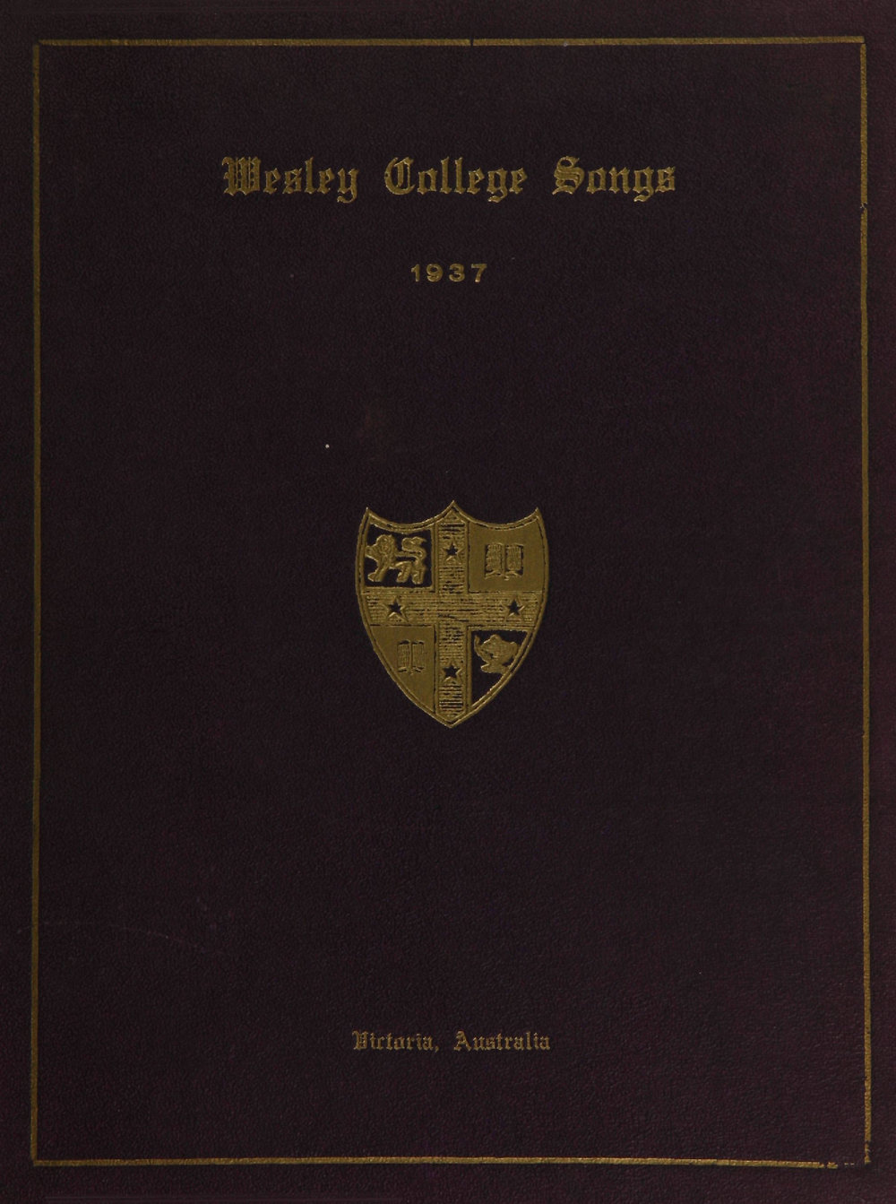 Wesley College Songs 1937