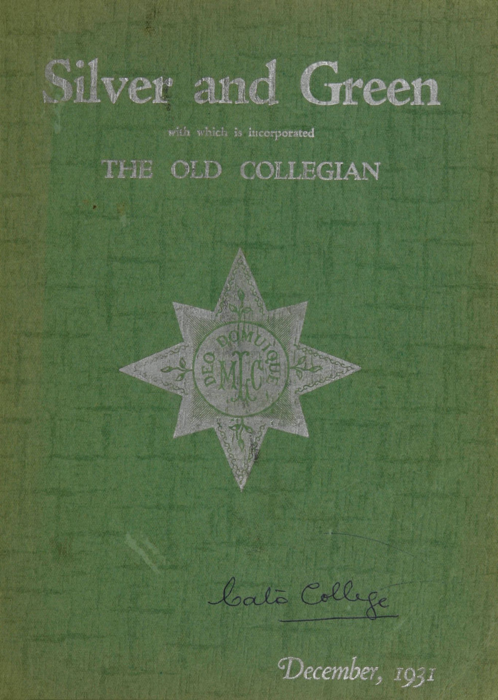 Silver and Green, 1931 December
