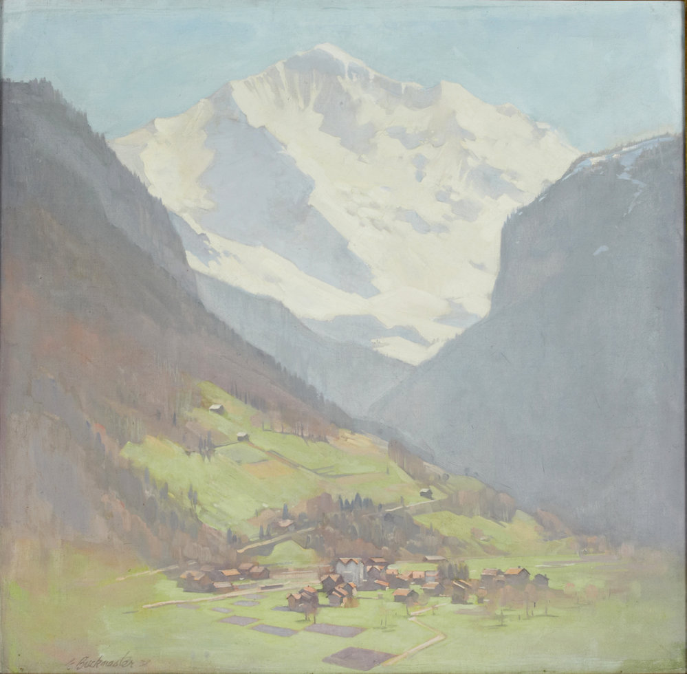 Village in the Snow Clad Mountains