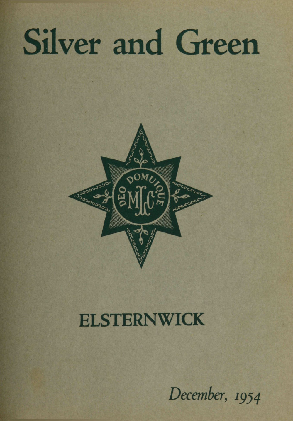 Silver and Green, 1954 December