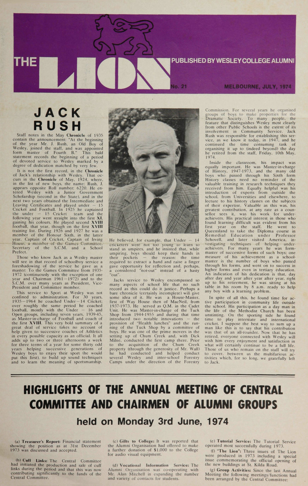 The Lion - July 1974