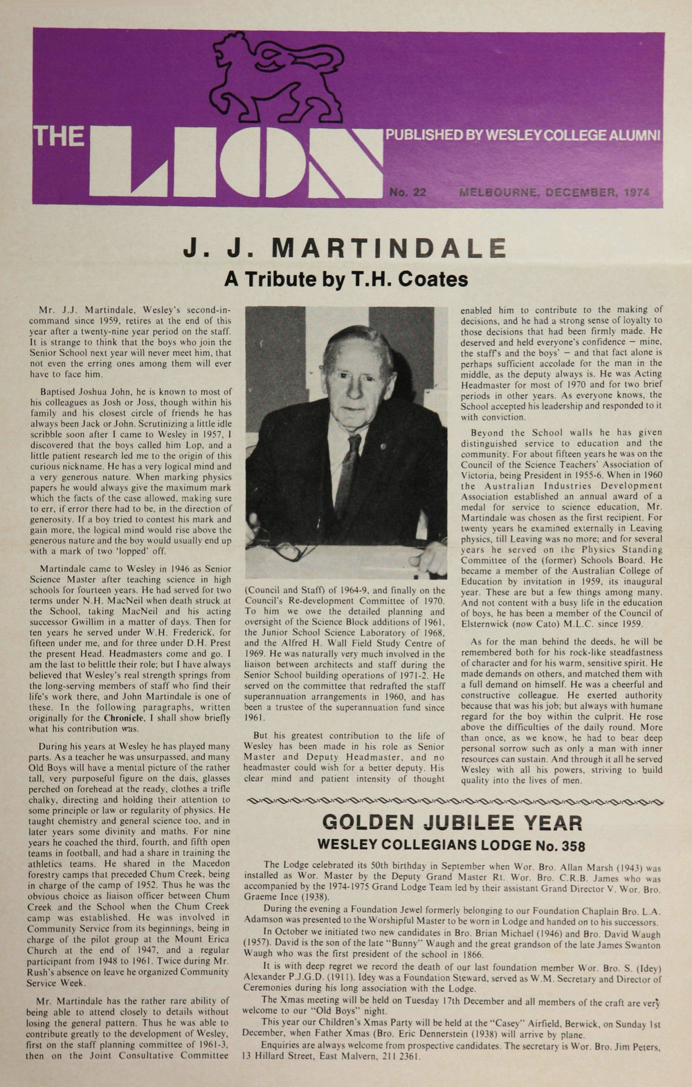 The Lion - December 1974