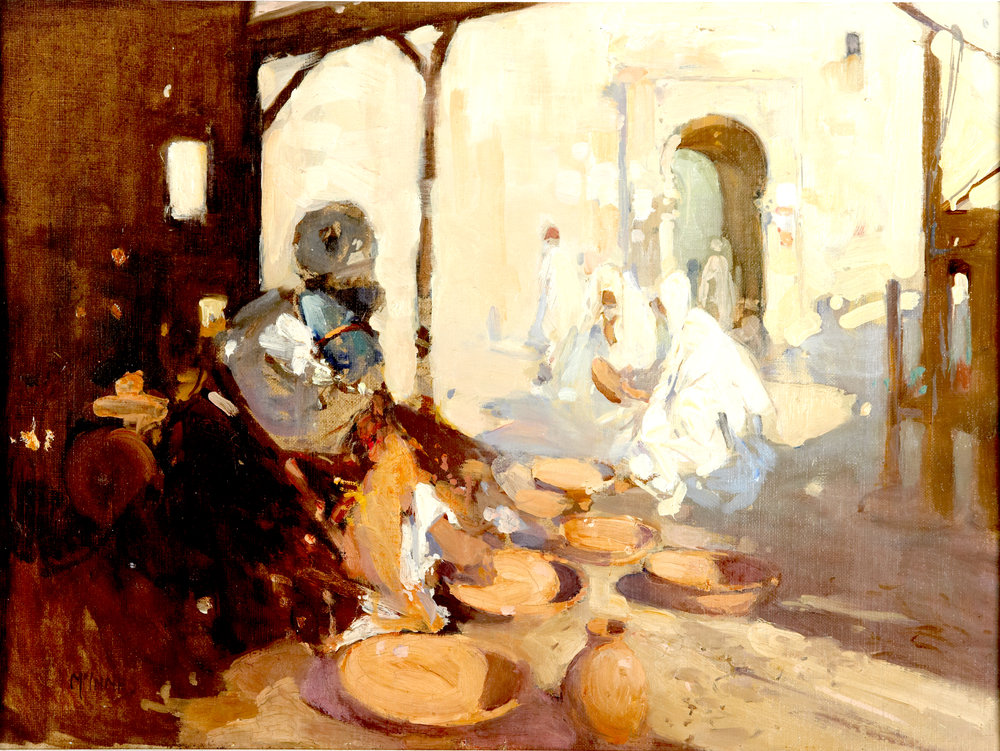 Arabian Street Scene With Potters