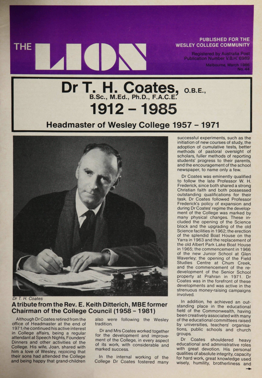 The Lion - March 1986