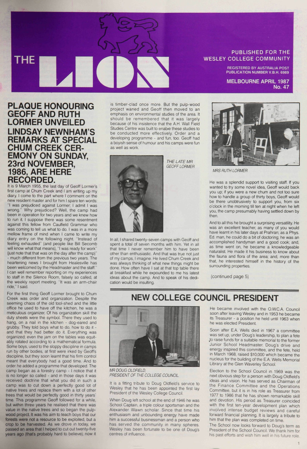 The Lion - April 1987