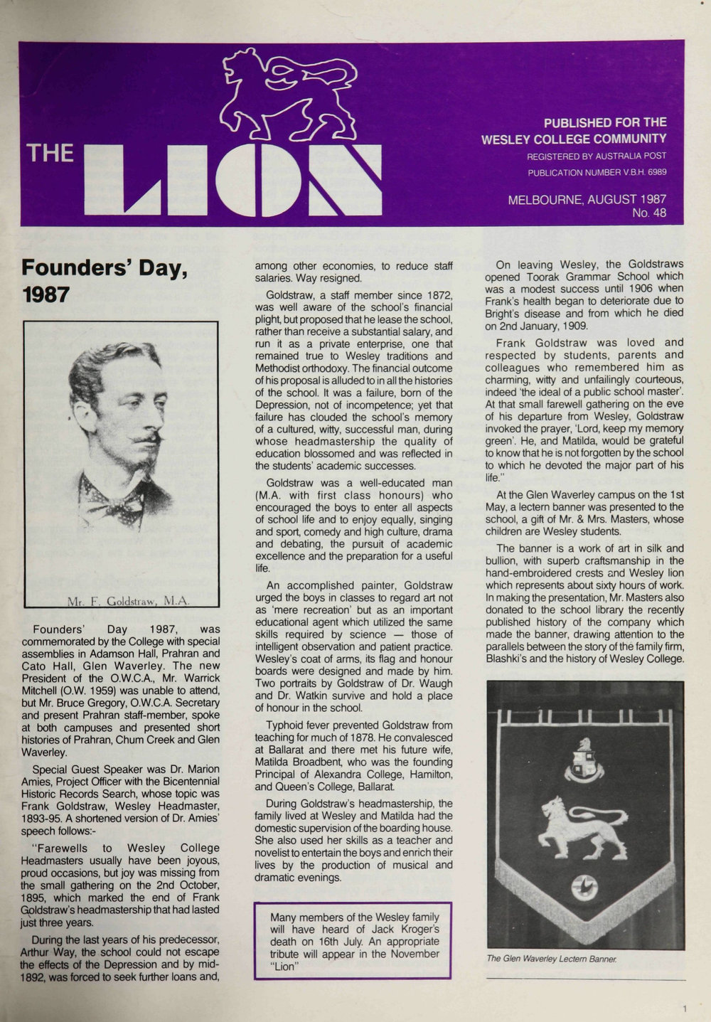 The Lion - August 1987