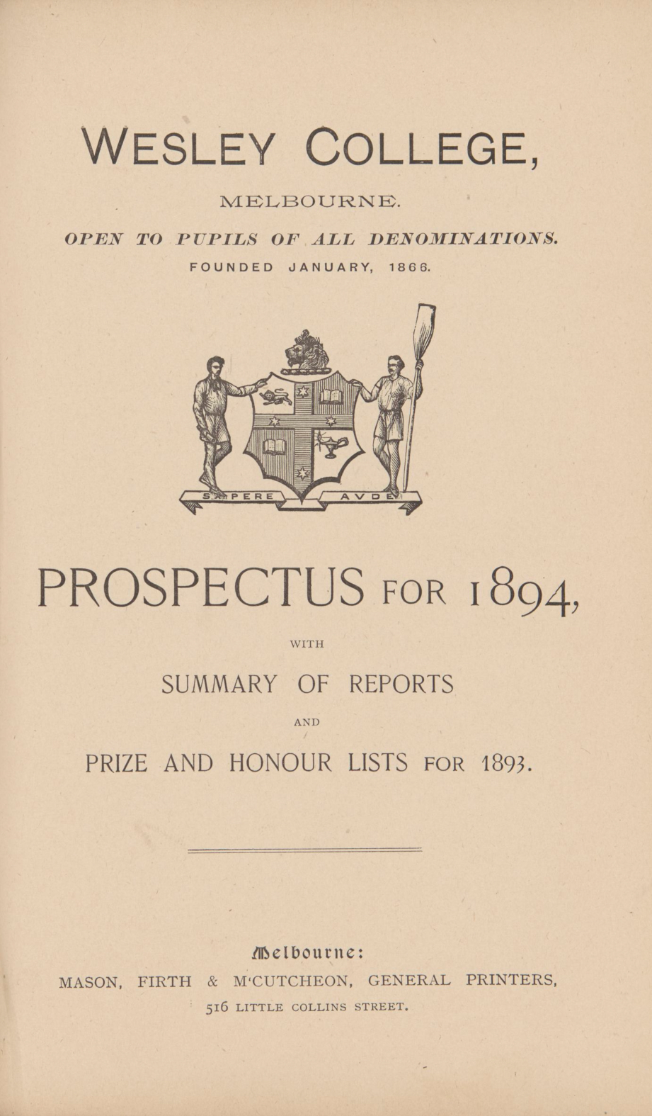 Prospectus 1894