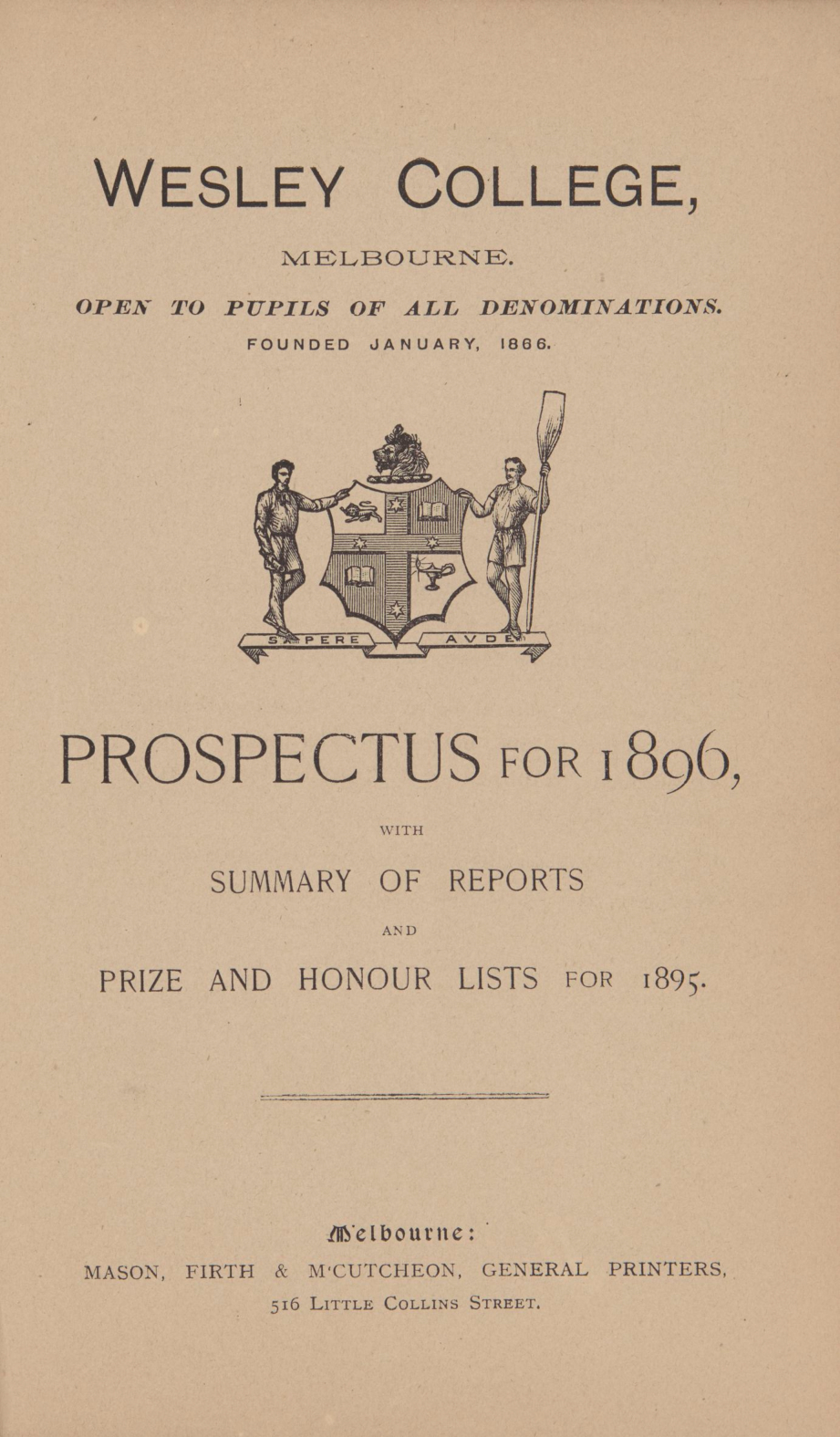 Prospectus 1896