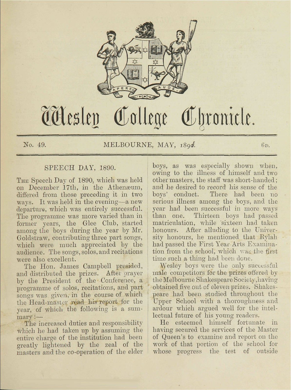 Chronicle 1891 No_049 May