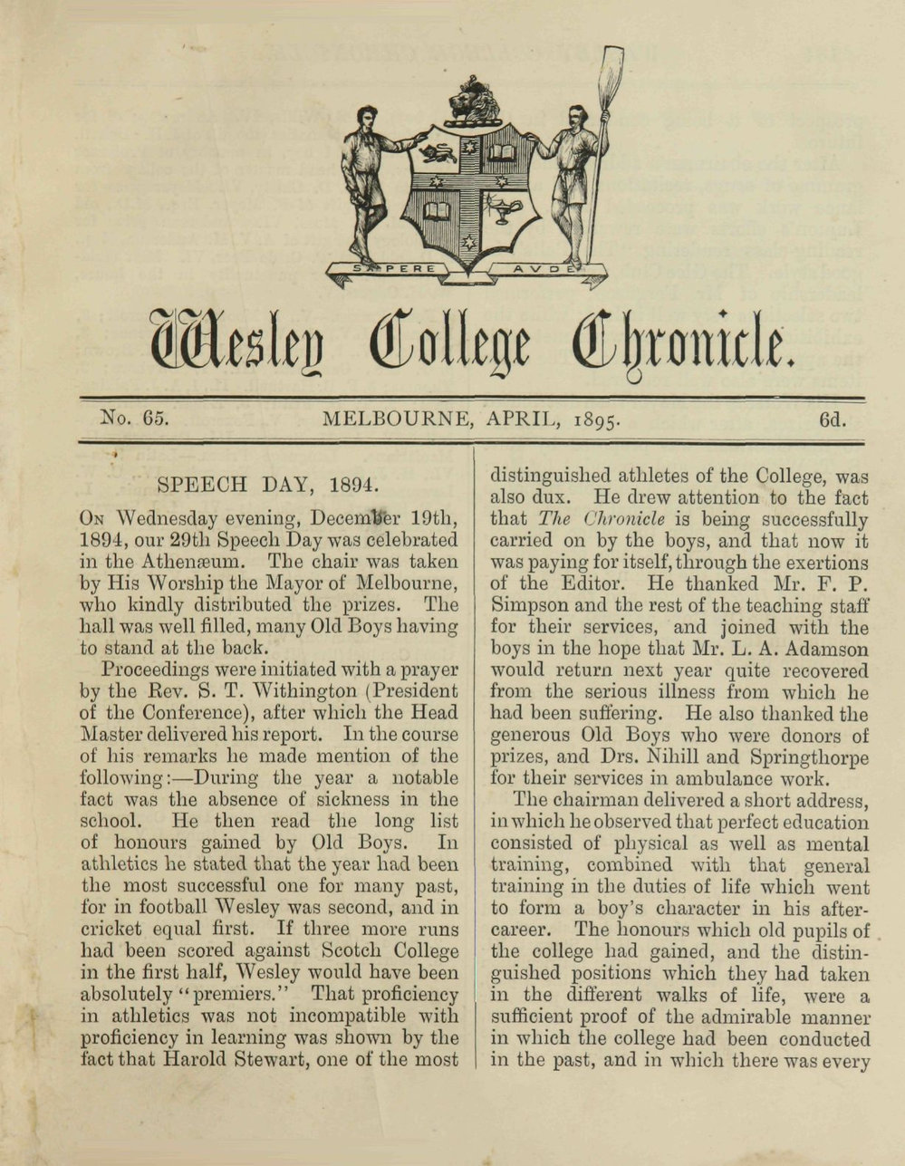 Chronicle 1895 No_065 April