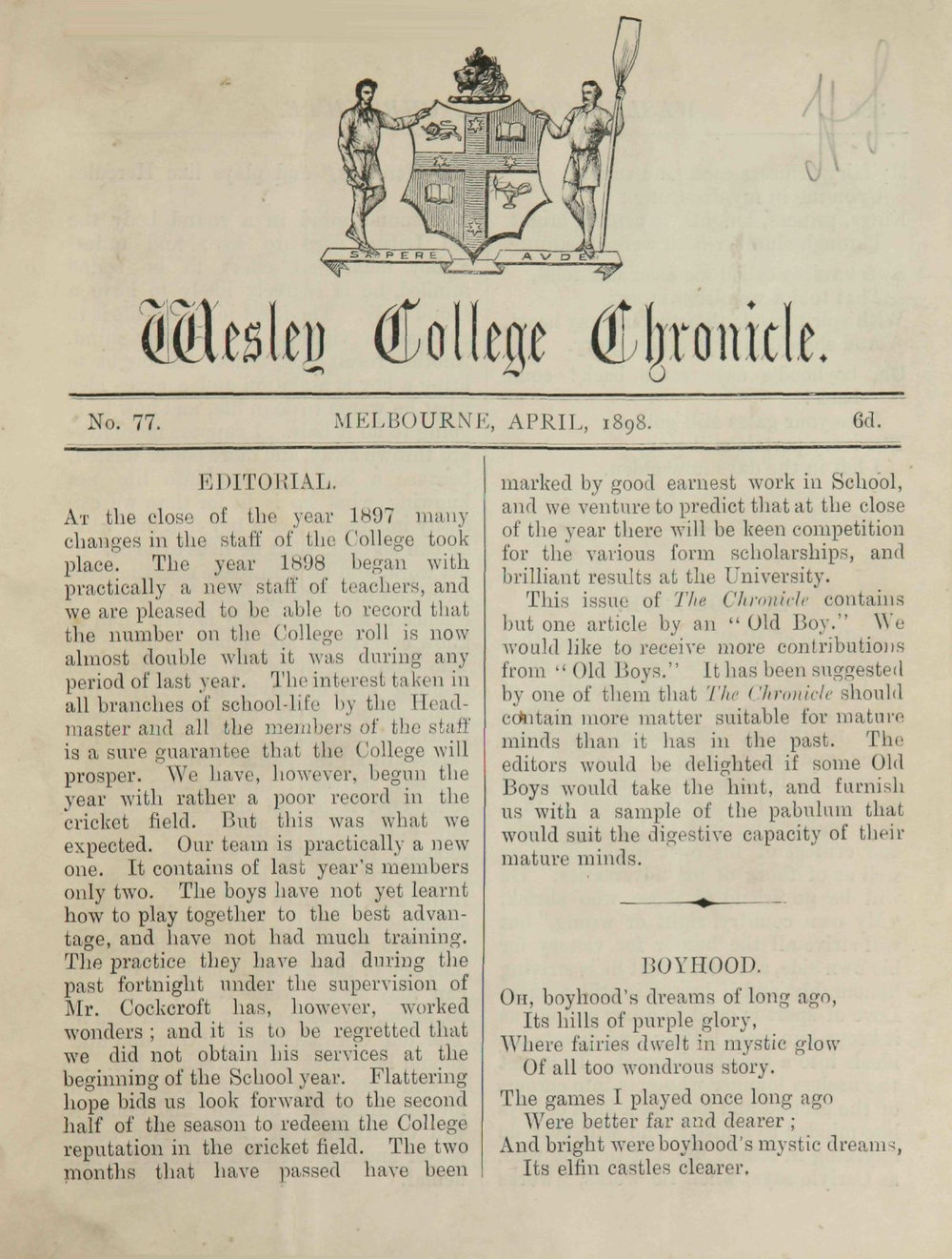 Chronicle 1898 No_077 April
