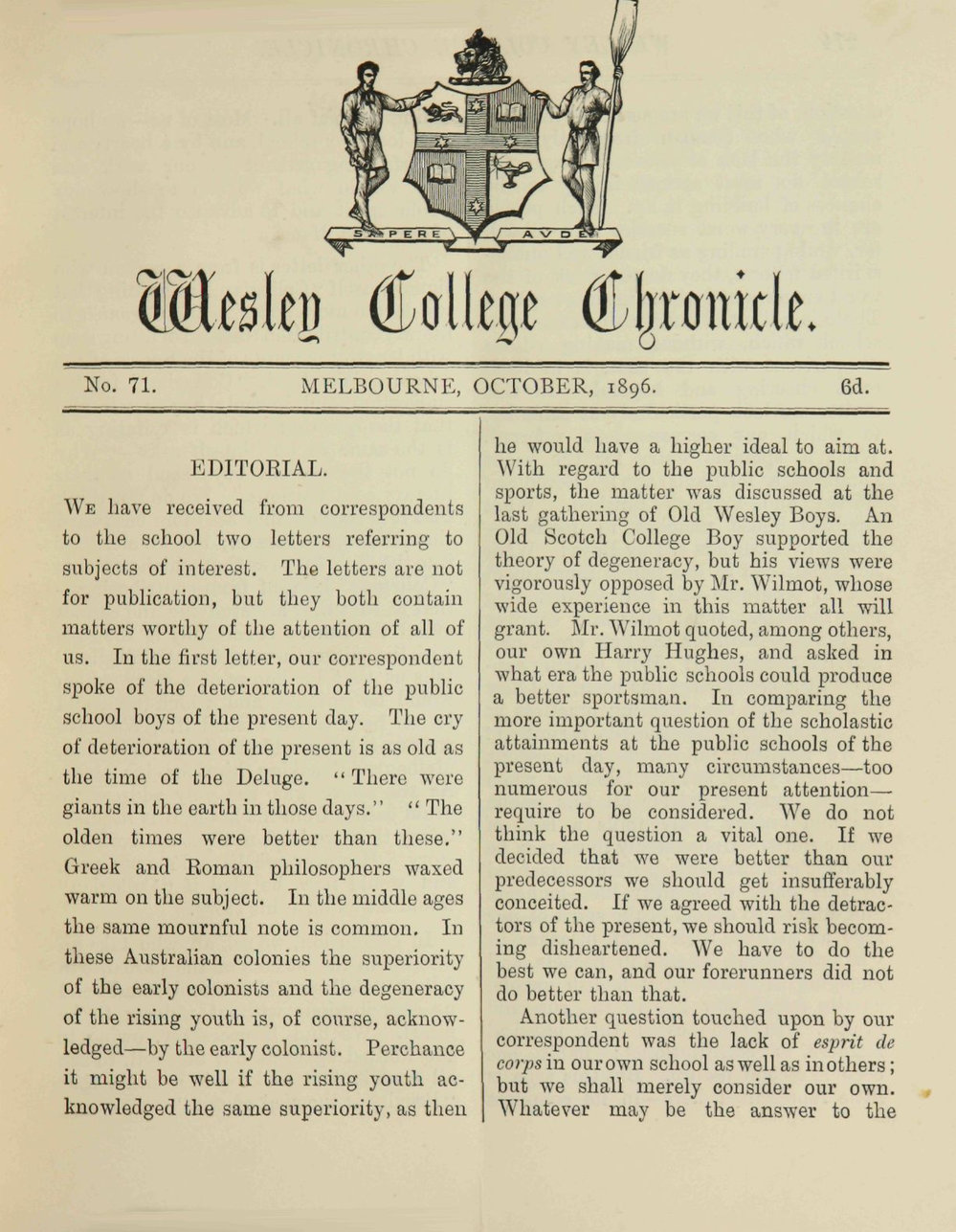 Chronicle 1896 No_071 October