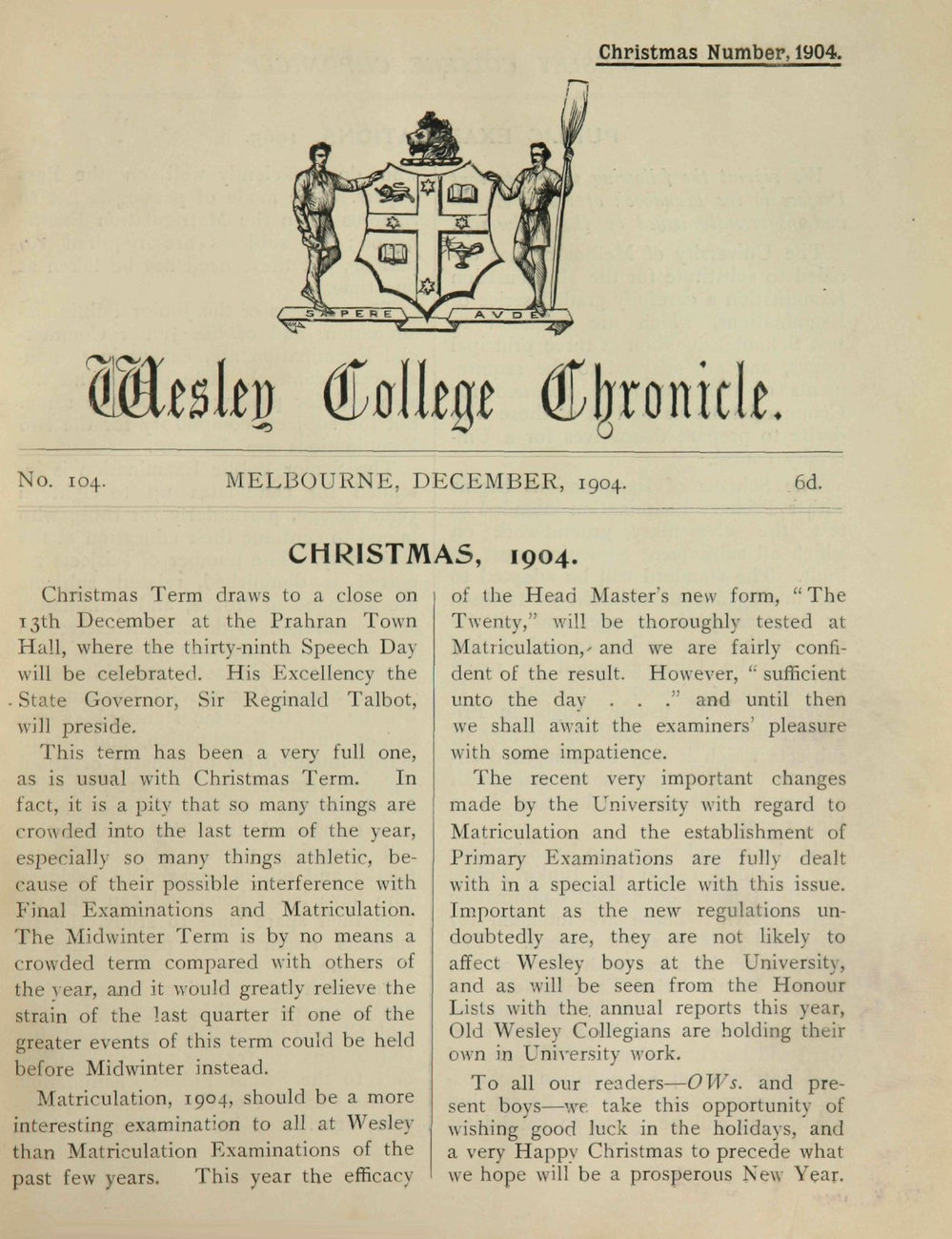 Chronicle 1904 No_104 December