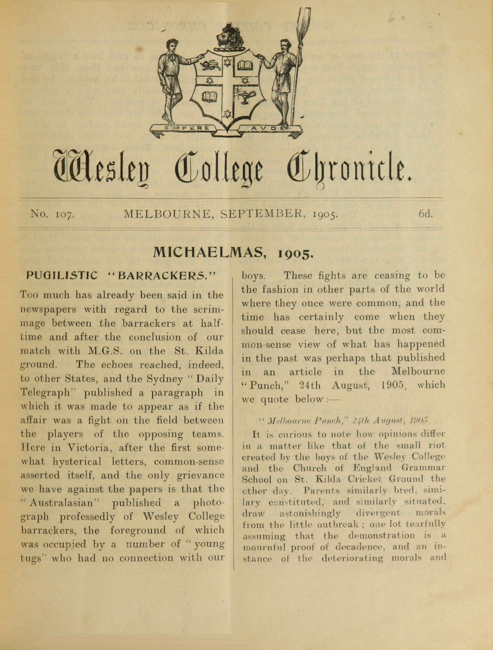 Chronicle 1905 No_107 September