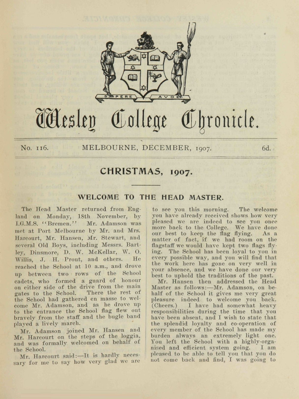 Chronicle 1907 No_116 December