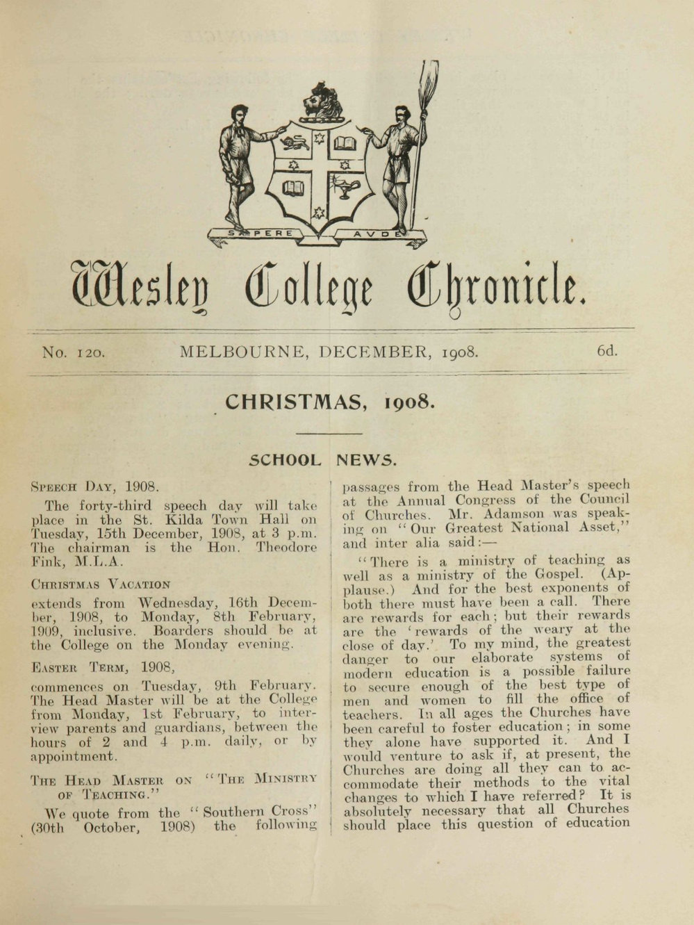 Chronicle 1908 No_120 December