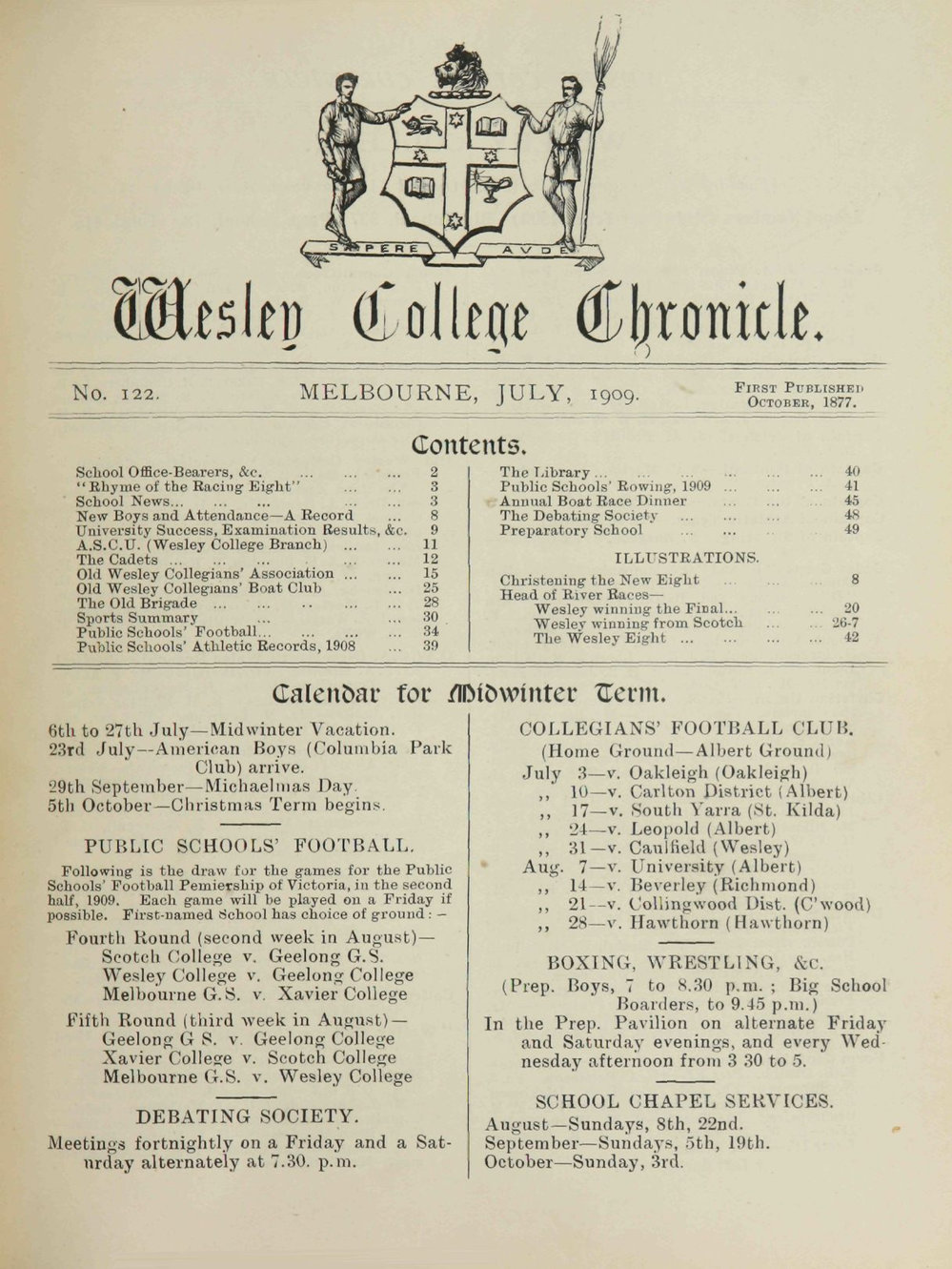 Chronicle 1909 No_122 July