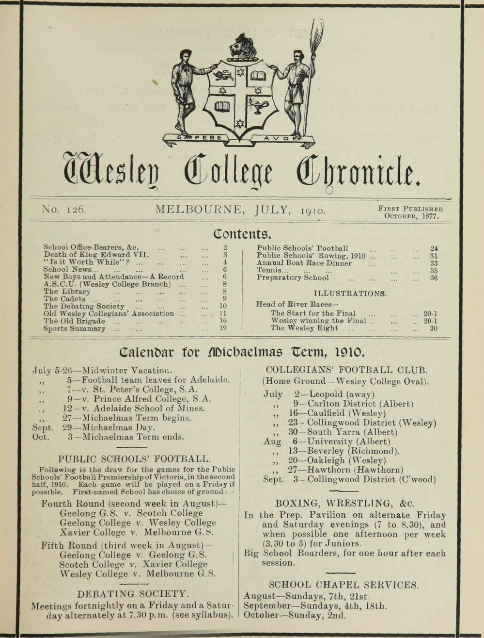Chronicle 1910 No_126 July