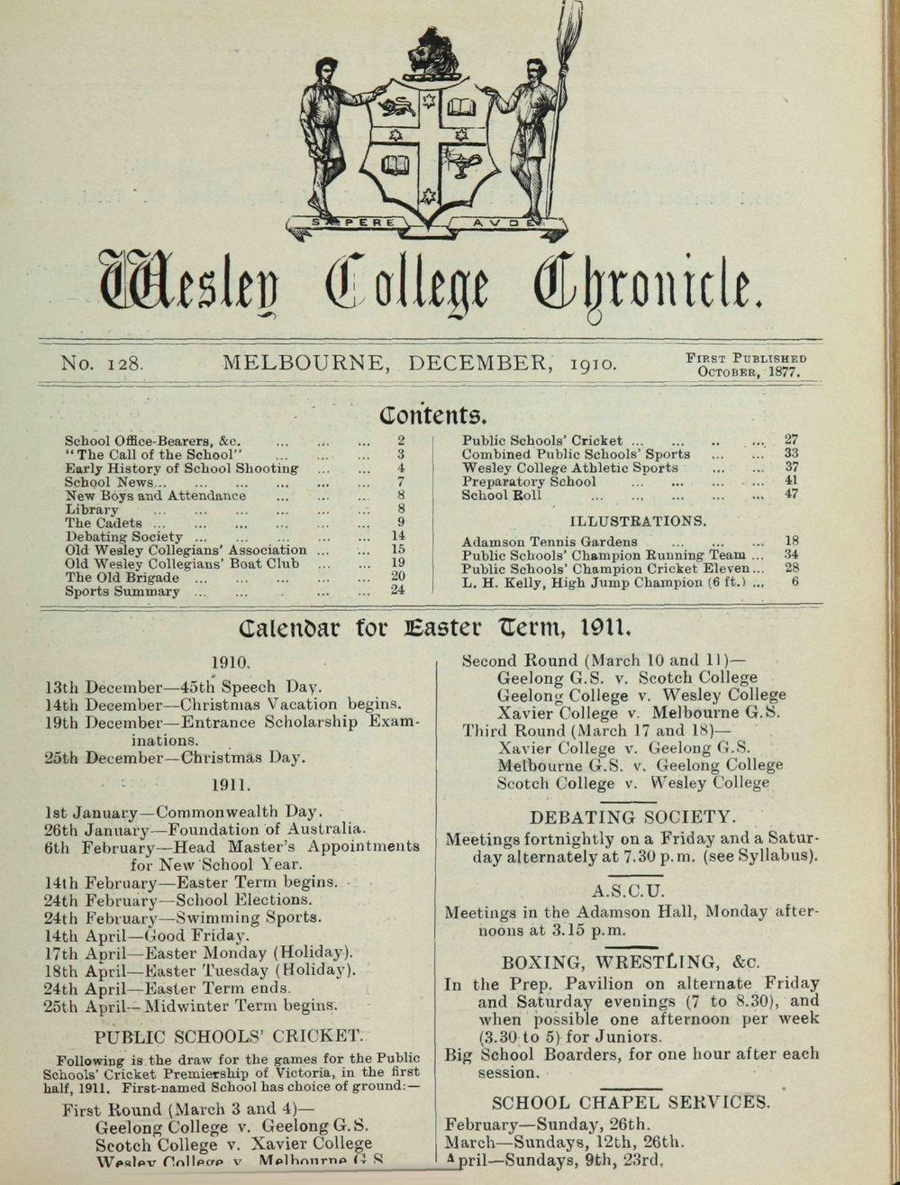 Chronicle 1910 No_128 December