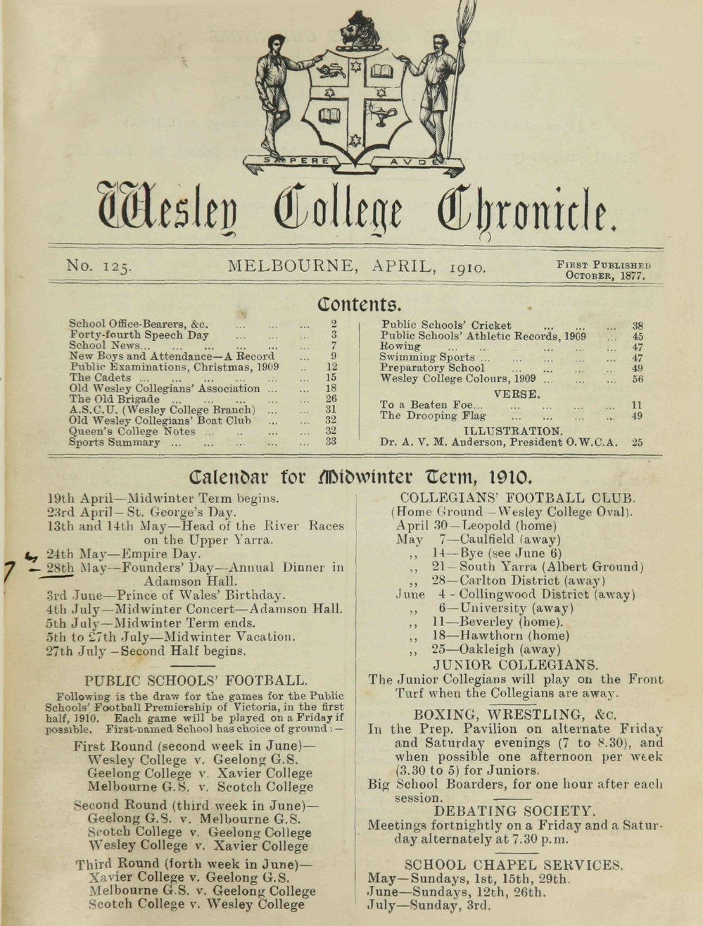 Chronicle 1910 No_125 April