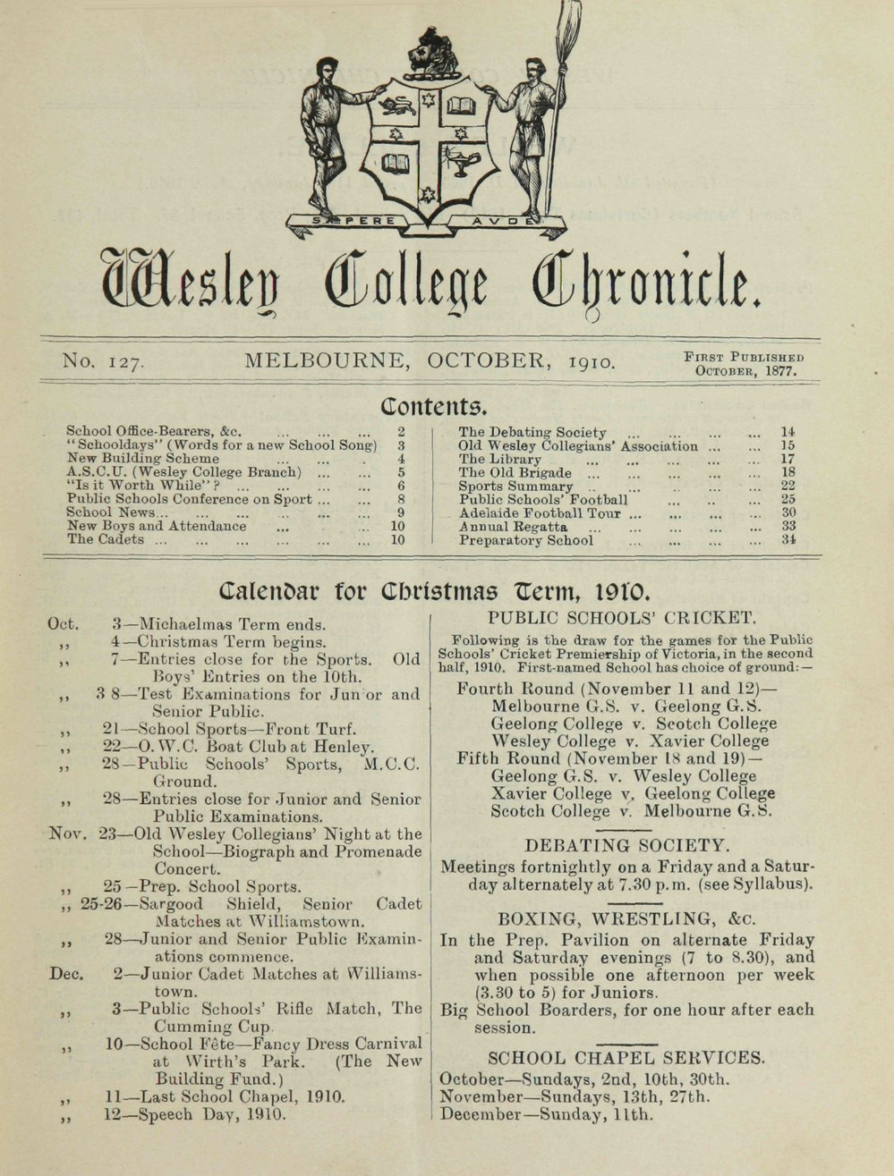 Chronicle 1910 No_127 October