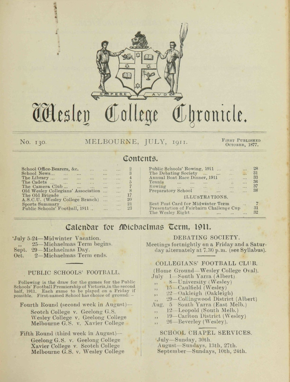 Chronicle 1911 No_130 July