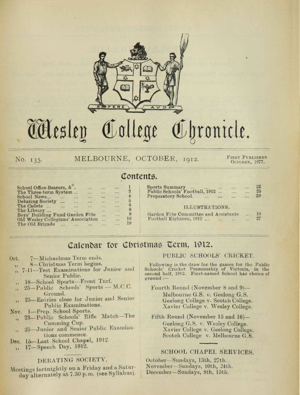 Chronicle 1912 No_135 October