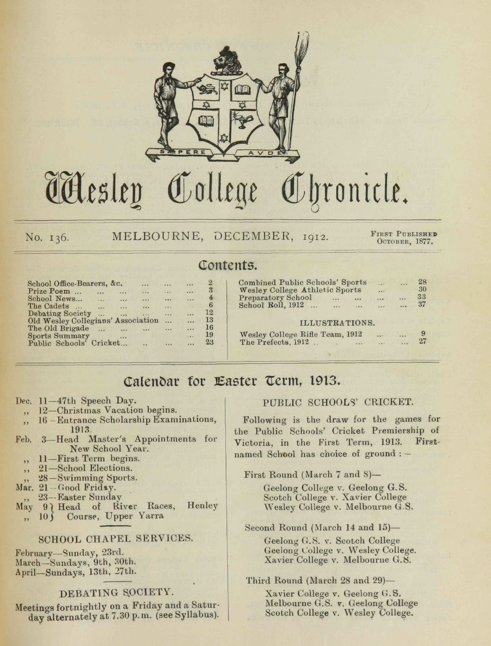 Chronicle 1912 No_136 December
