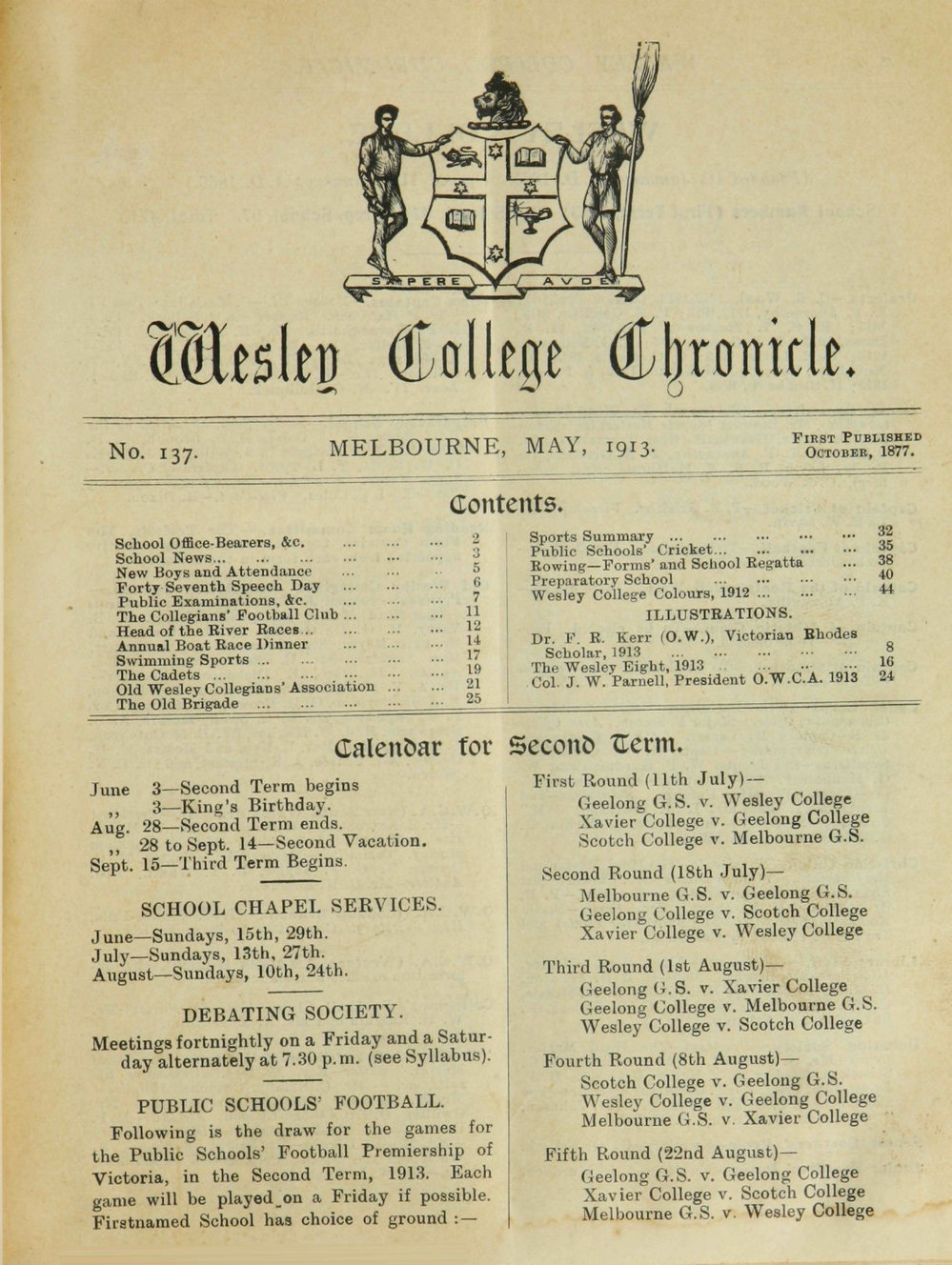 Chronicle 1913 No_137 May