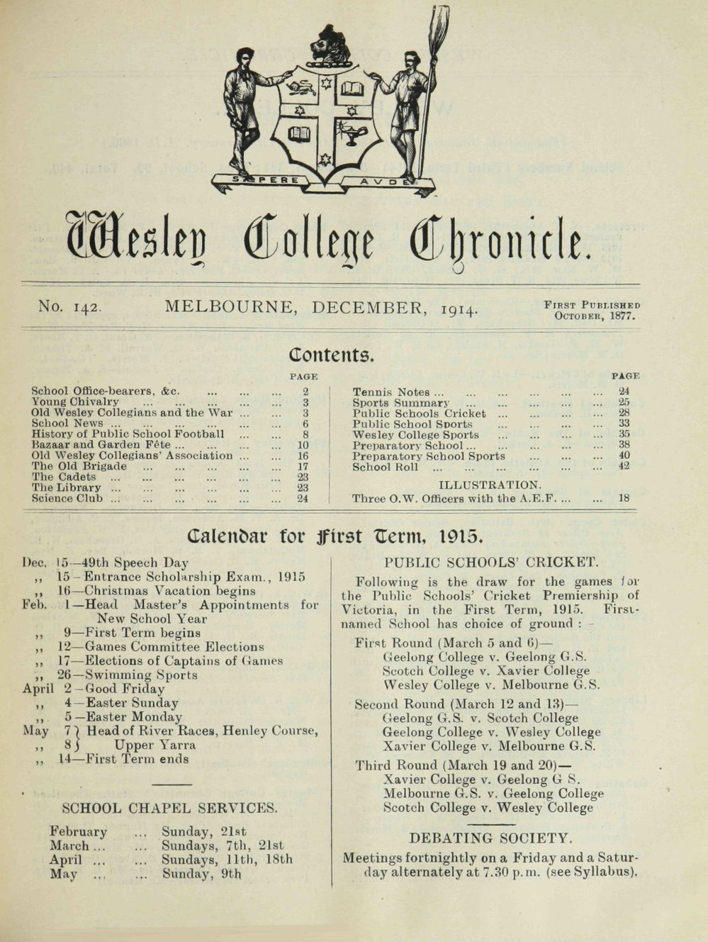 Chronicle 1914 No_142 December