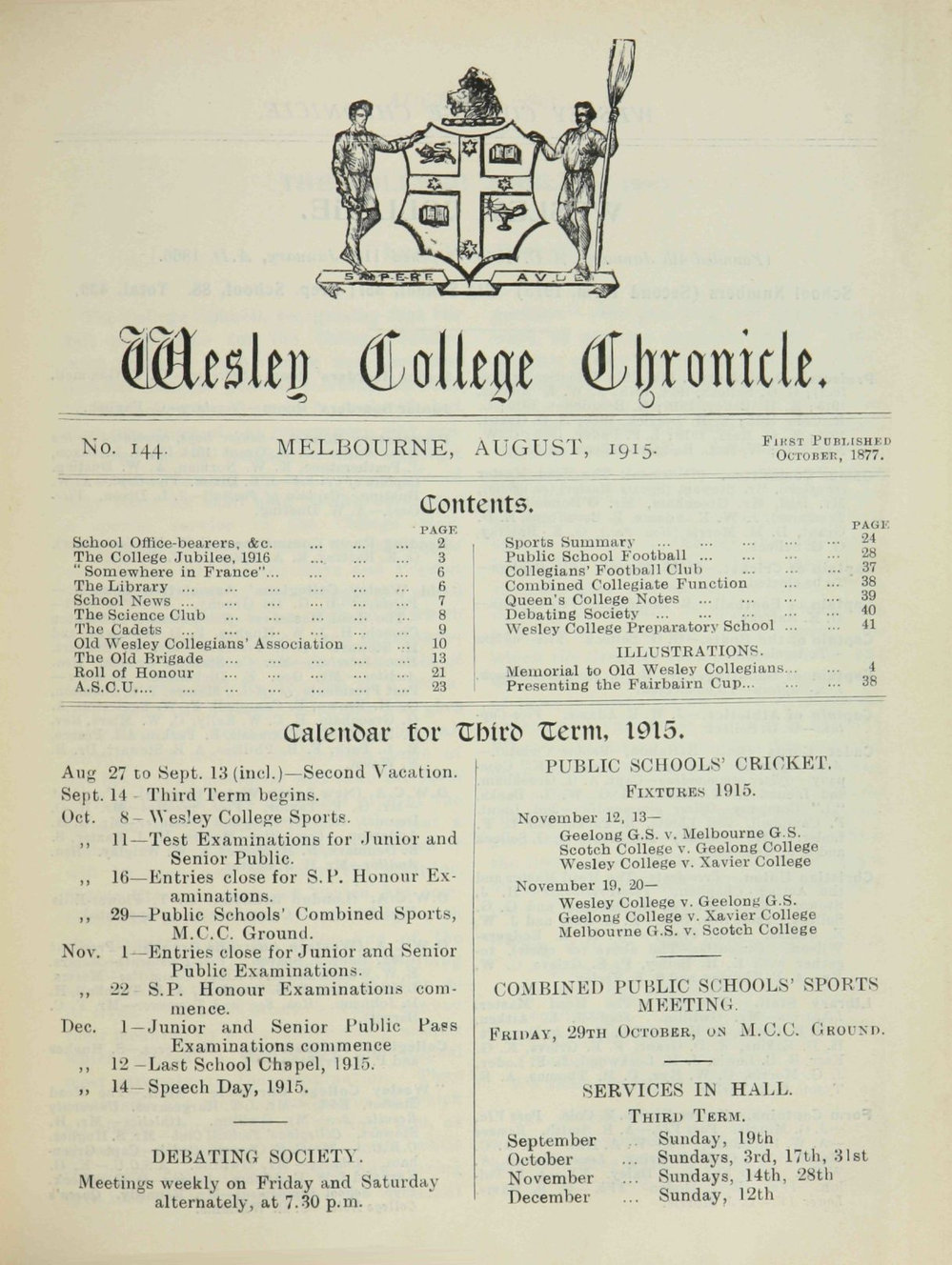 Chronicle 1915 No_144 August