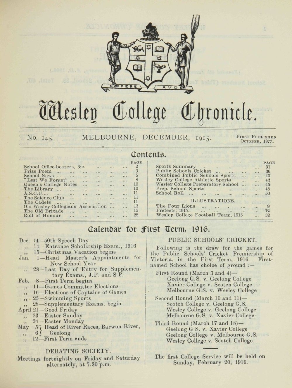 Chronicle 1915 No_145 December