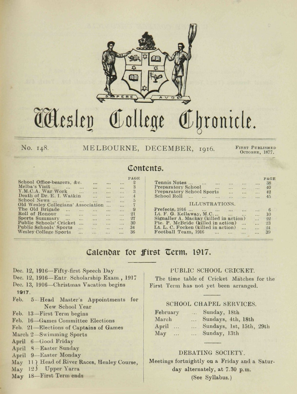 Chronicle 1916 No_148 December