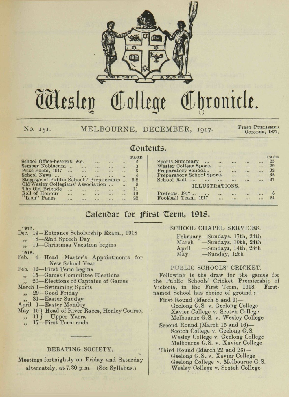 Chronicle 1917 No_151 December