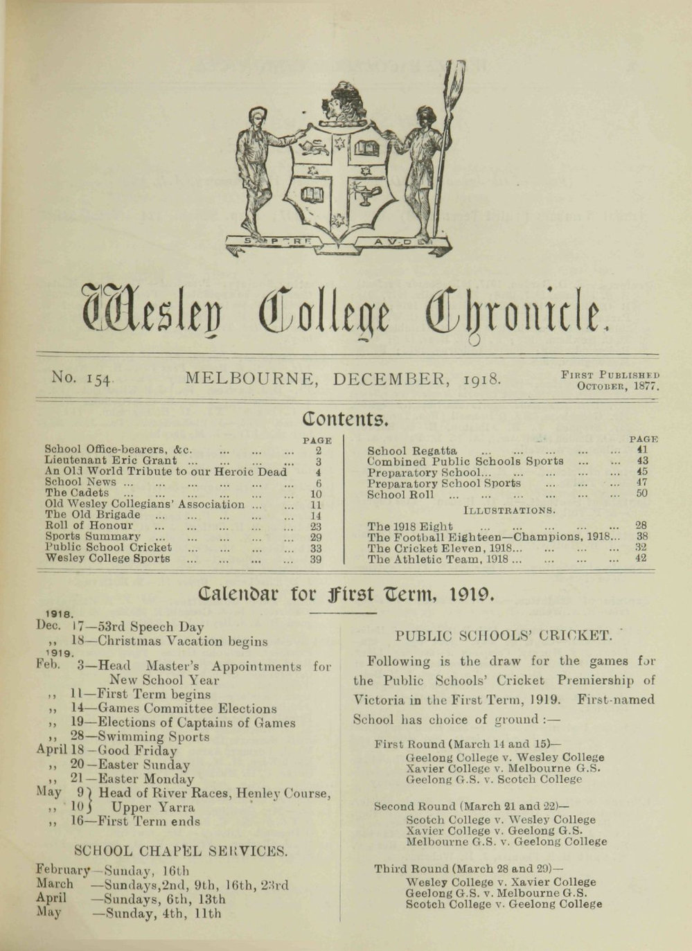 Chronicle 1918 No_154 December