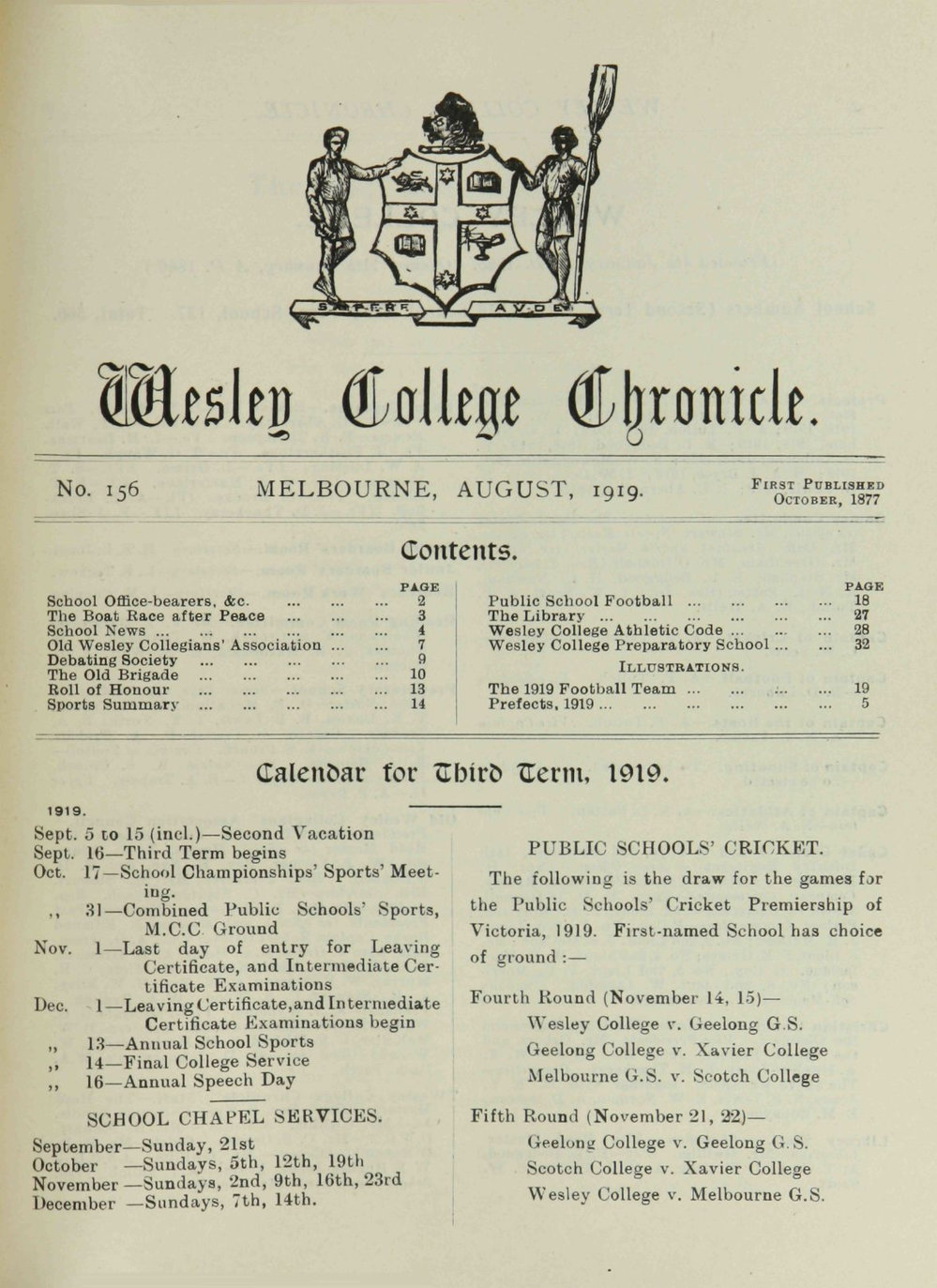 Chronicle 1919 No_156 August