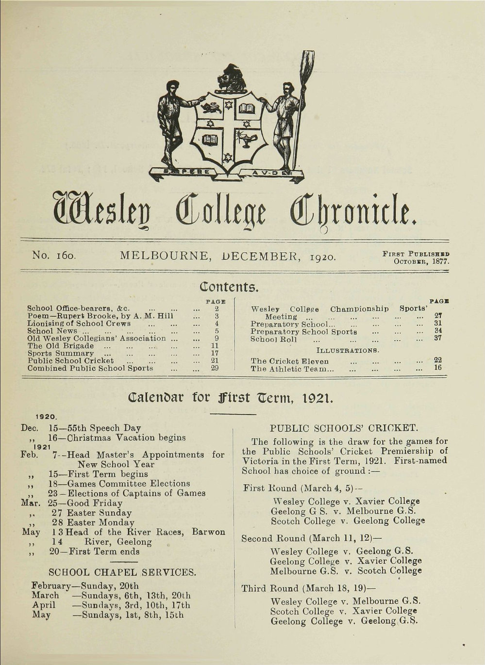 Chronicle 1920 No_160 December