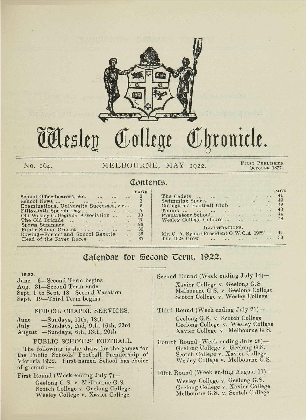 Chronicle 1922 No_164 May