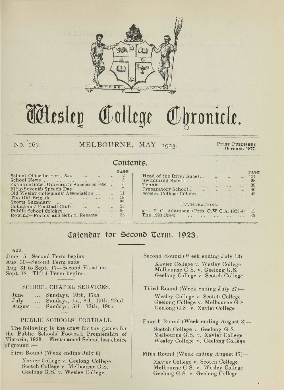 Chronicle 1923 No_167 May