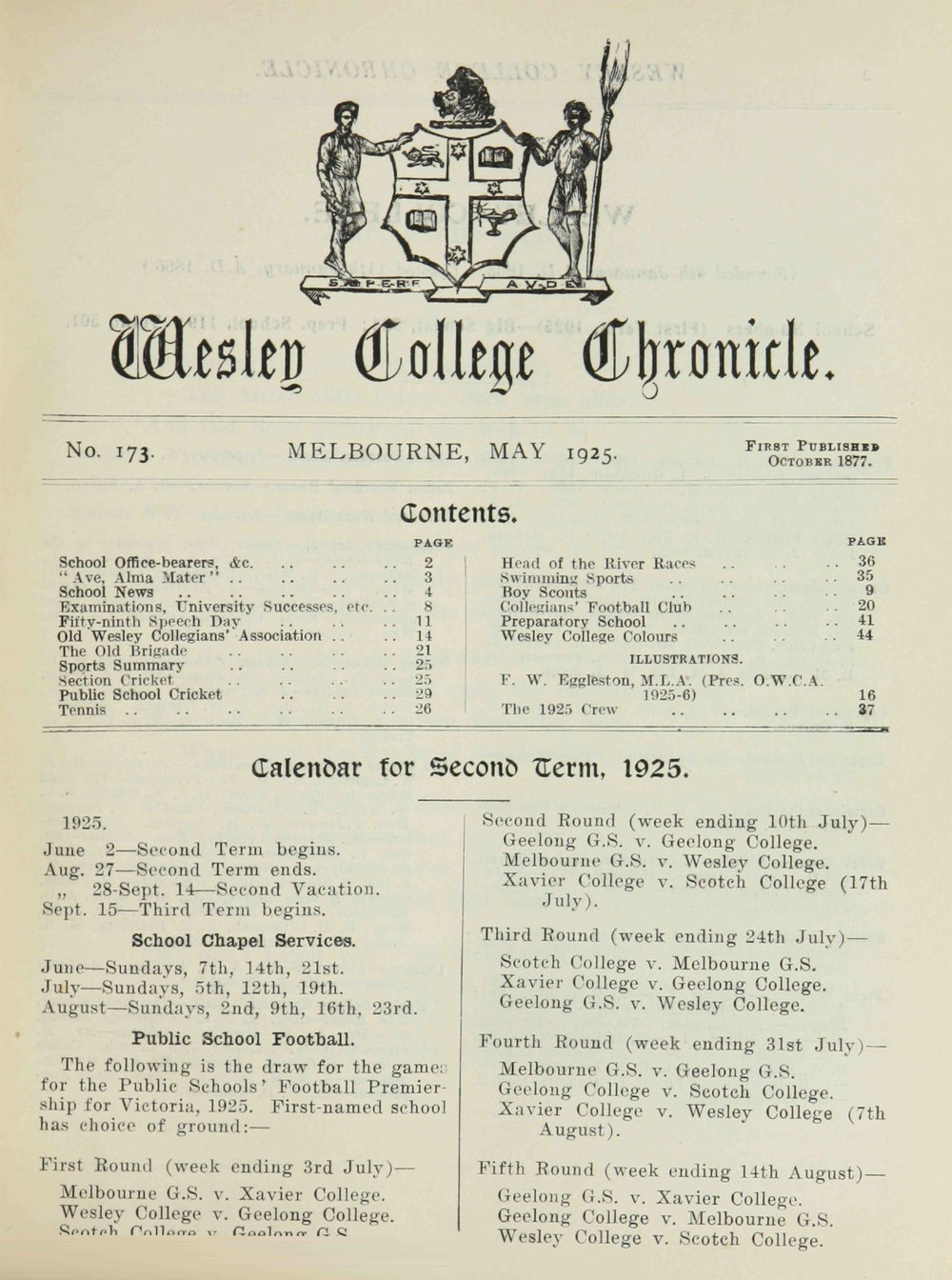 Chronicle 1925 No_173 May