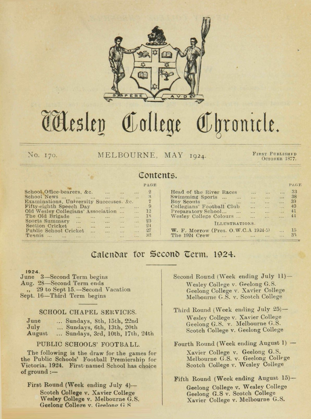 Chronicle 1924 No_170 May