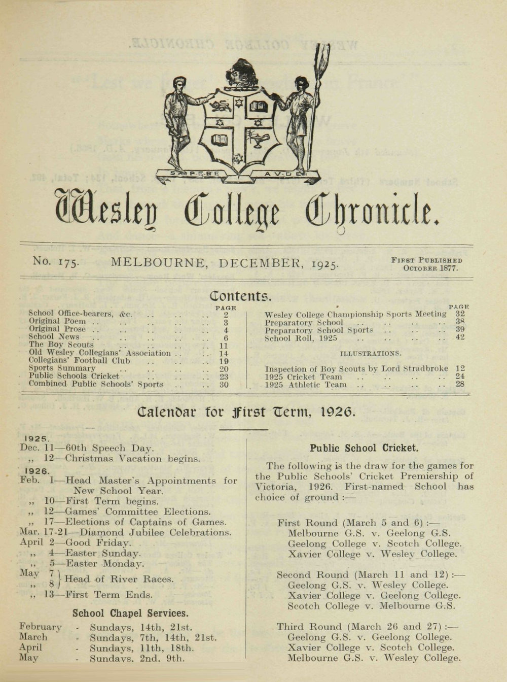 Chronicle 1925 No_175 December