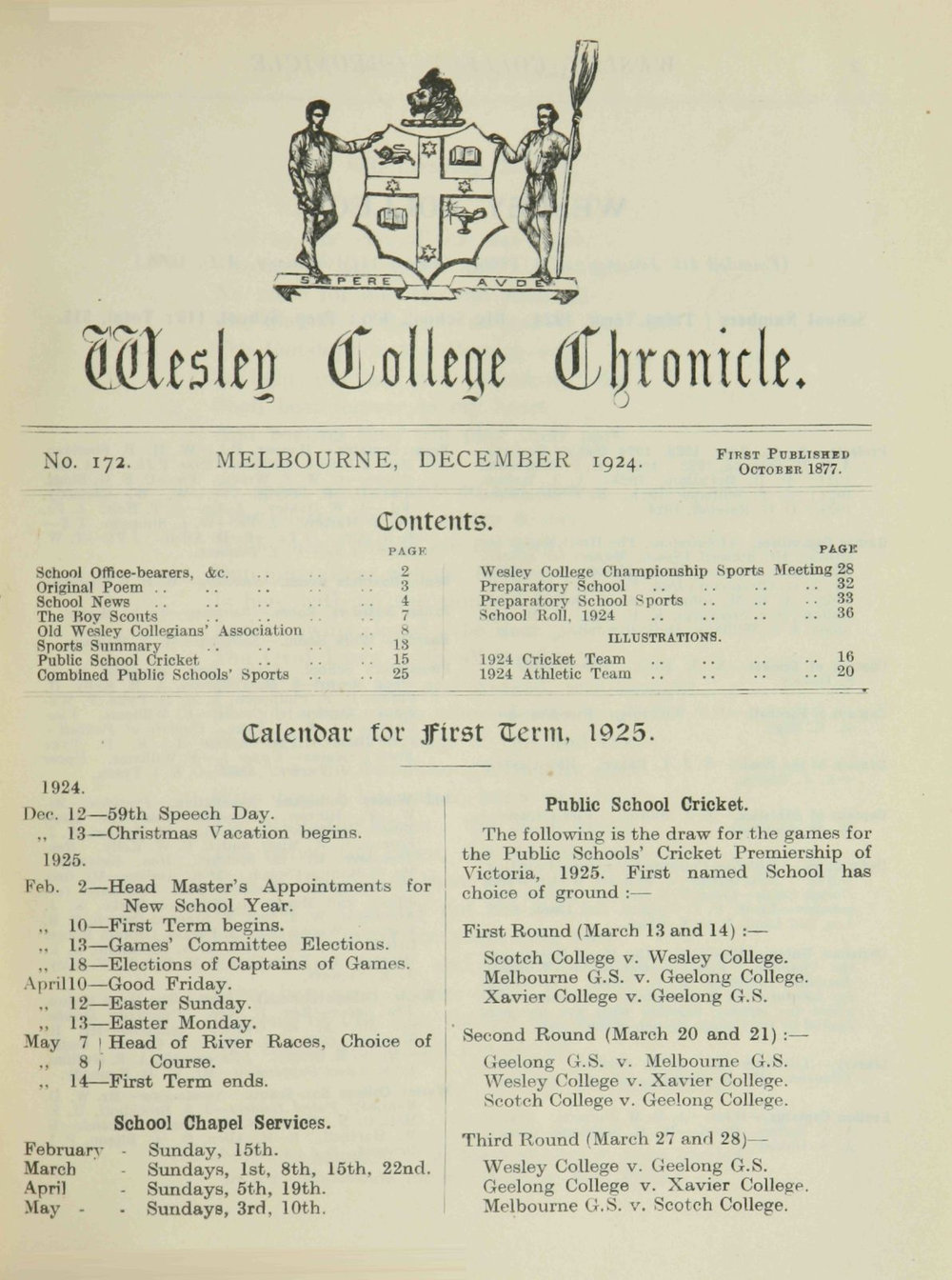 Chronicle 1924 No_172 December