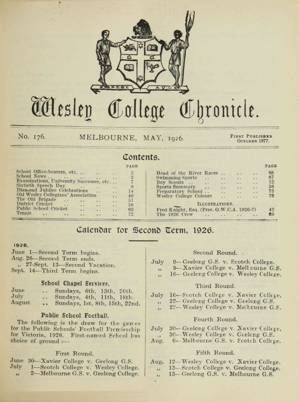 Chronicle 1926 No_176 May