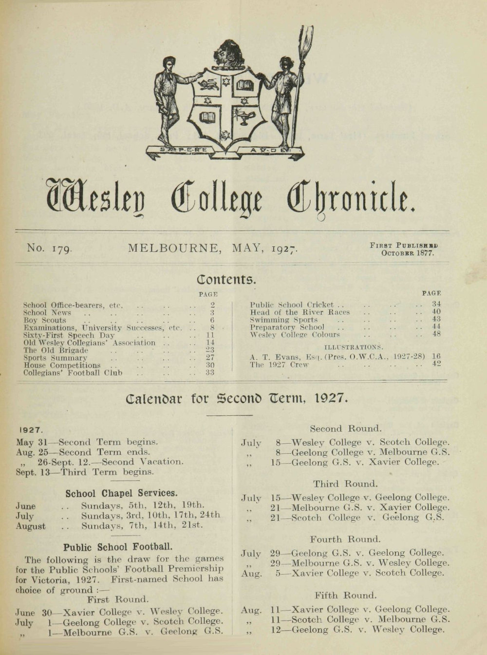 Chronicle 1927 No_179 May