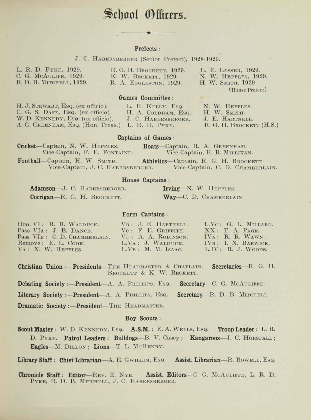 Chronicle 1929 No_186 August
