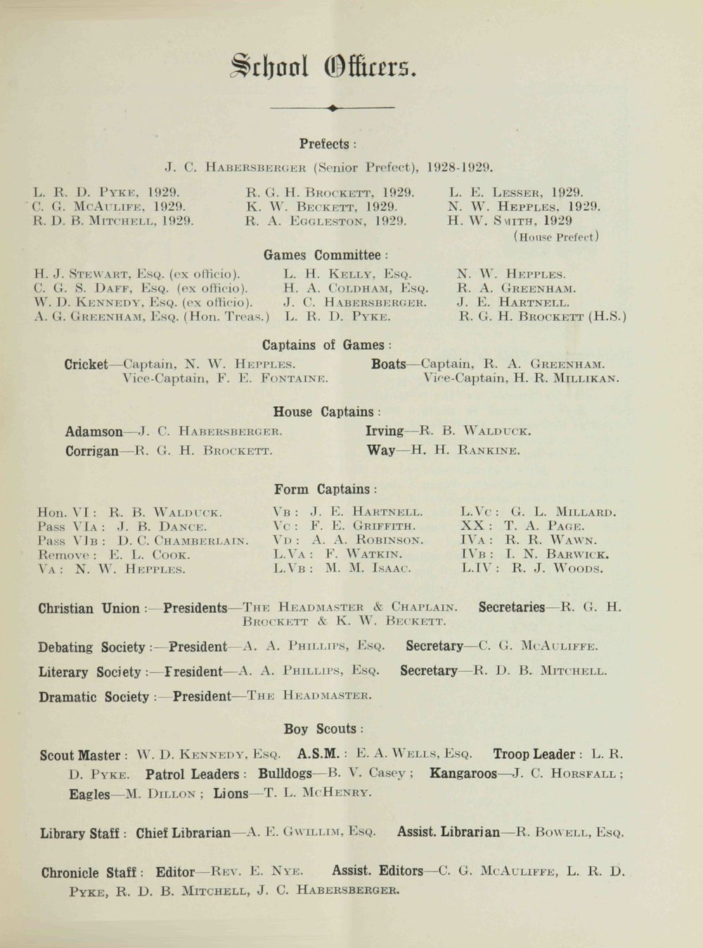 Chronicle 1929 No_185 May