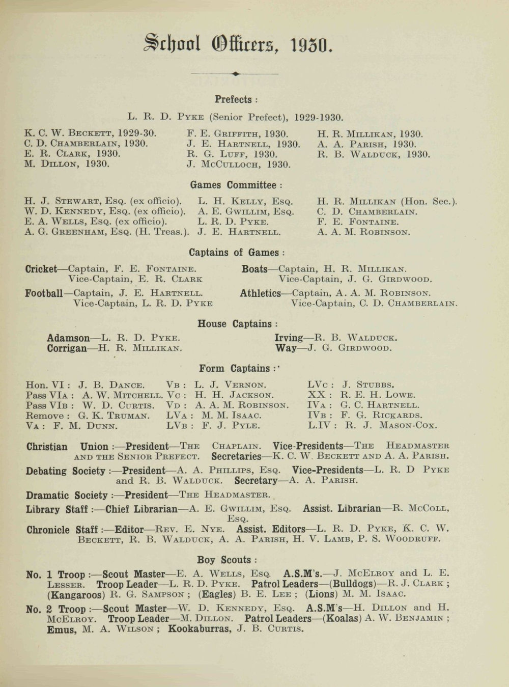 Chronicle 1930 No_189 August