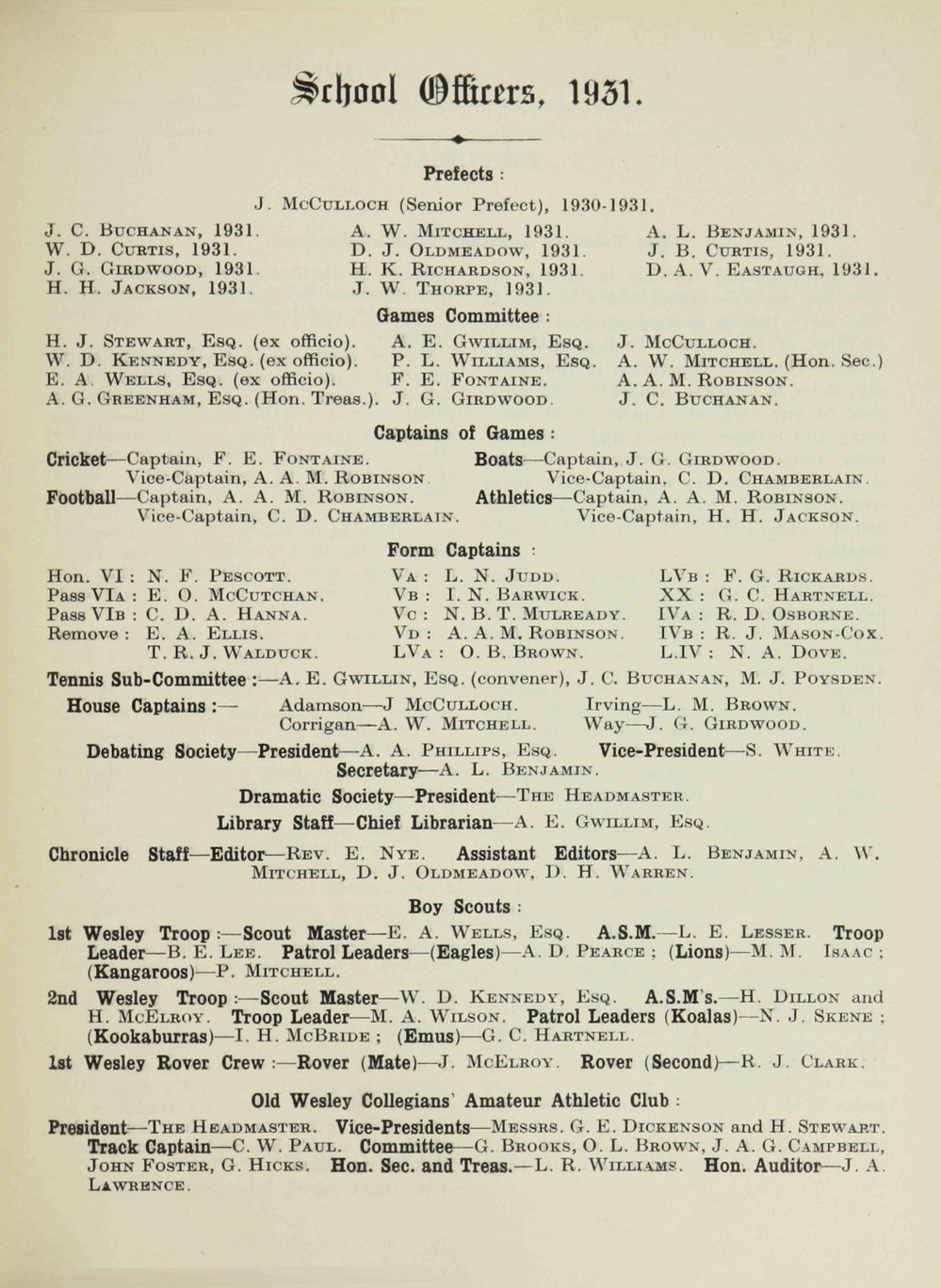 Chronicle 1931 No_193 December