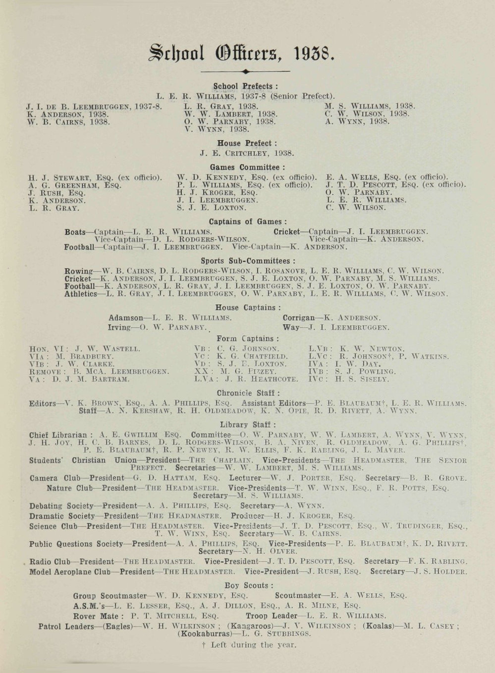 Chronicle 1938 No_213 August
